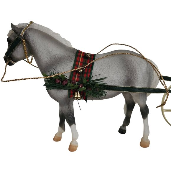 Vintage Breyer Horse & Sleigh Christmas Decoration Set "Peace On Earth" 2001 - Picture 4 of 7
